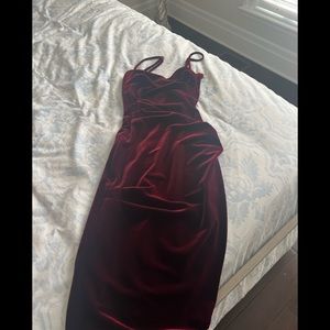 Nookie 35 inch midi velvet dress